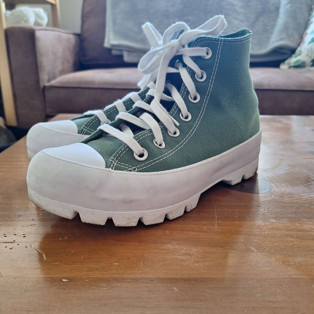 Converse Sage Green Hightop Platform